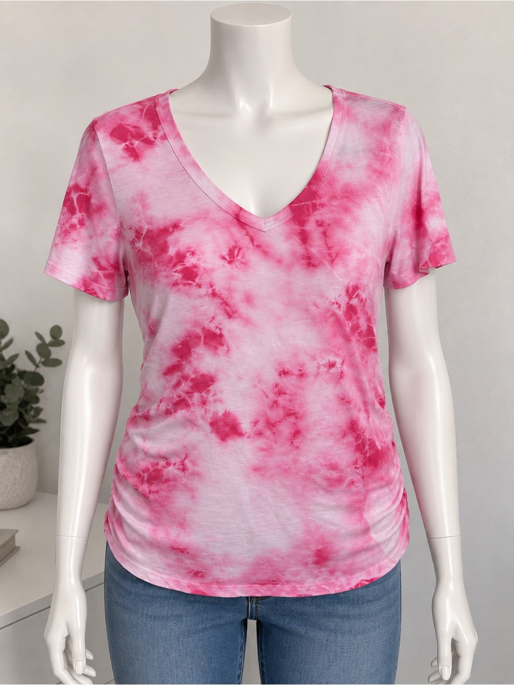 LANE BRYANT Pink & White Womens Tee size 14-16